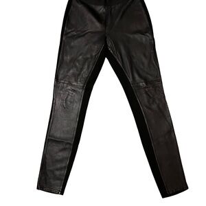 EILEEN FISHER Leather Front Ponte Leggings – Size XS/P